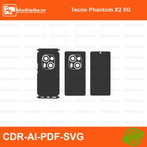 Tecno Phantom X2 5G File thiết kế Skin, Template Vector chuẩn cắt decal | KhoThiếtKế.vn