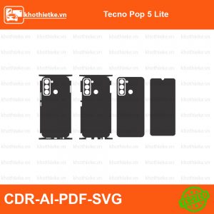 Tecno Pop 5 Lite File thiết kế Skin, Template Vector chuẩn cắt decal | KhoThiếtKế.vn