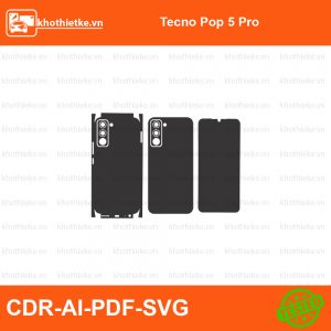 Tecno Pop 5 Pro File thiết kế Skin, Template Vector chuẩn cắt decal | KhoThiếtKế.vn