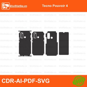 Tecno Pouvoir 4 File thiết kế Skin, Template Vector chuẩn cắt decal | KhoThiếtKế.vn