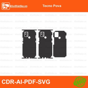 Tecno Pova File thiết kế Skin, Template Vector chuẩn cắt decal | KhoThiếtKế.vn