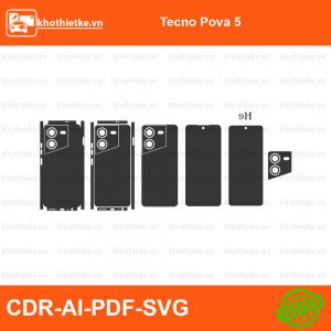 Tecno Pova 5 File thiết kế Skin, Template Vector chuẩn cắt decal | KhoThiếtKế.vn