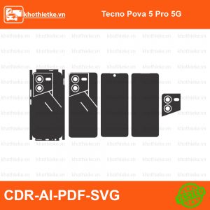 Tecno Pova 5 Pro 5G File thiết kế Skin, Template Vector chuẩn cắt decal | KhoThiếtKế.vn