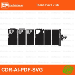 Tecno Pova 7 5G File thiết kế Skin, Template Vector chuẩn cắt decal | KhoThiếtKế.vn