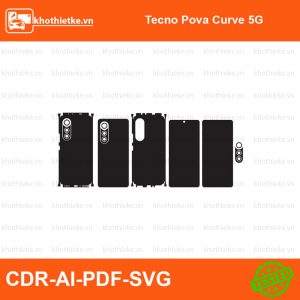 Tecno Pova Curve 5G File thiết kế Skin, Template Vector chuẩn cắt decal | KhoThiếtKế.vn