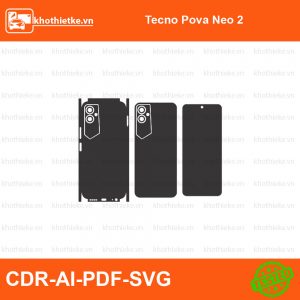 Tecno Pova Neo 2 File thiết kế Skin, Template Vector chuẩn cắt decal | KhoThiếtKế.vn