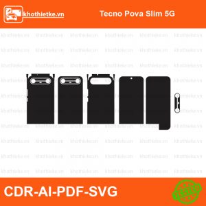 Tecno Pova Slim 5G File thiết kế Skin, Template Vector chuẩn cắt decal | KhoThiếtKế.vn