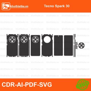 Tecno Spark 30 File thiết kế Skin, Template Vector chuẩn cắt decal | KhoThiếtKế.vn