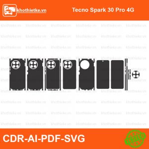 Tecno Spark 30 Pro 4G File thiết kế Skin, Template Vector chuẩn cắt decal | KhoThiếtKế.vn