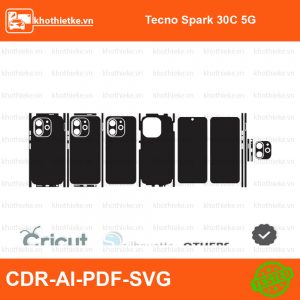Tecno Spark 30C 5G File thiết kế Skin, Template Vector chuẩn cắt decal | KhoThiếtKế.vn