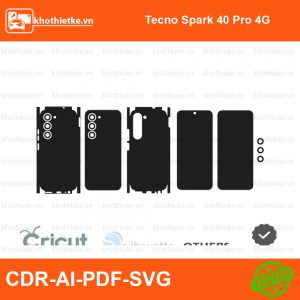 Tecno Spark 40 Pro 4G File thiết kế Skin, Template Vector chuẩn cắt decal | KhoThiếtKế.vn
