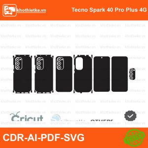 Tecno Spark 40 Pro Plus 4G File thiết kế Skin, Template Vector chuẩn cắt decal | KhoThiếtKế.vn
