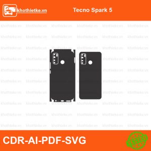 Tecno Spark 5 File thiết kế Skin, Template Vector chuẩn cắt decal | KhoThiếtKế.vn