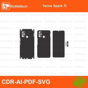 Tecno Spark 7t File thiết kế Skin, Template Vector chuẩn cắt decal | KhoThiếtKế.vn