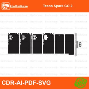 Tecno Spark GO 2 File thiết kế Skin, Template Vector chuẩn cắt decal | KhoThiếtKế.vn