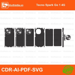Tecno Spark Go 1 4G File thiết kế Skin, Template Vector chuẩn cắt decal | KhoThiếtKế.vn