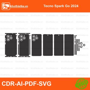 Tecno Spark Go 2024 File thiết kế Skin, Template Vector chuẩn cắt decal | KhoThiếtKế.vn