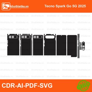 Tecno Spark Go 5G 2025 File thiết kế Skin, Template Vector chuẩn cắt decal | KhoThiếtKế.vn