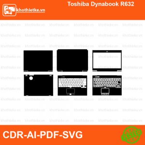 Toshiba Dynabook R632 File thiết kế Skin, Template Vector chuẩn cắt decal | KhoThiếtKế.vn