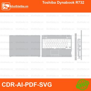 Toshiba Dynabook R732 File thiết kế Skin, Template Vector chuẩn cắt decal | KhoThiếtKế.vn