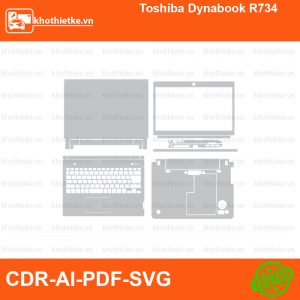 Toshiba Dynabook R734 File thiết kế Skin, Template Vector chuẩn cắt decal | KhoThiếtKế.vn