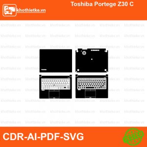 Toshiba Portege Z30 C File thiết kế Skin, Template Vector chuẩn cắt decal | KhoThiếtKế.vn