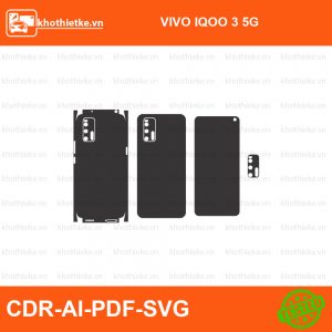 VIVO IQOO 3 5G File thiết kế Skin, Template Vector chuẩn cắt decal | KhoThiếtKế.vn