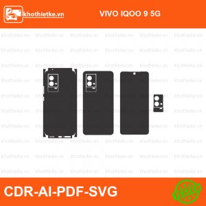 VIVO IQOO 9 5G File thiết kế Skin, Template Vector chuẩn cắt decal | KhoThiếtKế.vn
