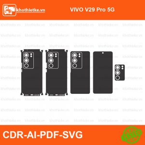 VIVO V29 Pro 5G File thiết kế Skin, Template Vector chuẩn cắt decal | KhoThiếtKế.vn