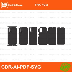 VIVO Y20i File thiết kế Skin, Template Vector chuẩn cắt decal | KhoThiếtKế.vn