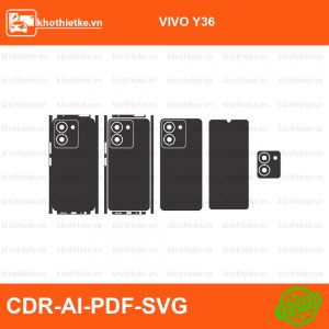 VIVO Y36 File thiết kế Skin, Template Vector chuẩn cắt decal | KhoThiếtKế.vn