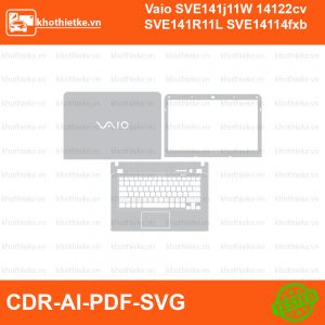 Vaio SVE141j11W 14122cv SVE141R11L SVE14114fxb File thiết kế Skin, Template Vector chuẩn cắt decal | KhoThiếtKế.vn