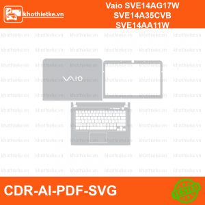 Vaio SVE14AG17W SVE14A35CVB SVE14AA11W File thiết kế Skin, Template Vector chuẩn cắt decal | KhoThiếtKế.vn