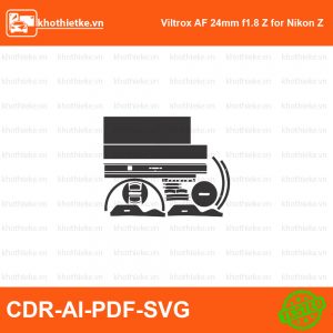 Viltrox AF 24mm f1.8 Z for Nikon Z File thiết kế Skin máy ảnh & Lens, Template Vector chuẩn cắt decal | KhoThiếtKế.vn
