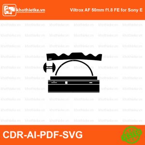 Viltrox AF 50mm f1.8 FE for Sony E File thiết kế Skin máy ảnh & Lens, Template Vector chuẩn cắt decal | KhoThiếtKế.vn