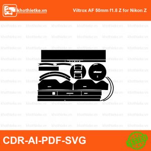 Viltrox AF 50mm f1.8 Z for Nikon Z File thiết kế Skin máy ảnh & Lens, Template Vector chuẩn cắt decal | KhoThiếtKế.vn