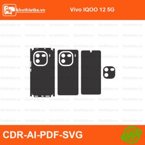 Vivo IQOO 12 5G File thiết kế Skin, Template Vector chuẩn cắt decal | KhoThiếtKế.vn