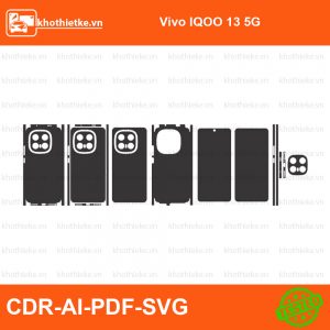 Vivo IQOO 13 5G File thiết kế Skin, Template Vector chuẩn cắt decal | KhoThiếtKế.vn