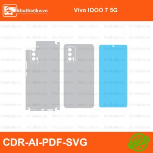 Vivo IQOO 7 5G File thiết kế Skin, Template Vector chuẩn cắt decal | KhoThiếtKế.vn