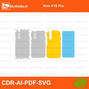 Vivo V15 Pro File thiết kế Skin, Template Vector chuẩn cắt decal | KhoThiếtKế.vn