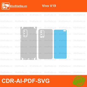 Vivo V19 File thiết kế Skin, Template Vector chuẩn cắt decal | KhoThiếtKế.vn