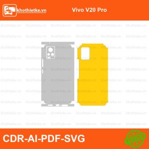 Vivo V20 Pro File thiết kế Skin, Template Vector chuẩn cắt decal | KhoThiếtKế.vn