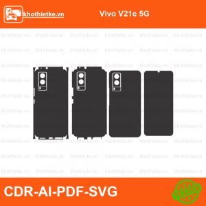 Vivo V21e 5G File thiết kế Skin, Template Vector chuẩn cắt decal | KhoThiếtKế.vn