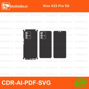 Vivo V23 Pro 5G File thiết kế Skin, Template Vector chuẩn cắt decal | KhoThiếtKế.vn