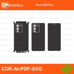 Vivo V25 Pro File thiết kế Skin, Template Vector chuẩn cắt decal | KhoThiếtKế.vn