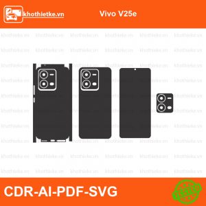 Vivo V25e File thiết kế Skin, Template Vector chuẩn cắt decal | KhoThiếtKế.vn
