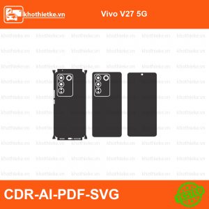 Vivo V27 5G File thiết kế Skin, Template Vector chuẩn cắt decal | KhoThiếtKế.vn