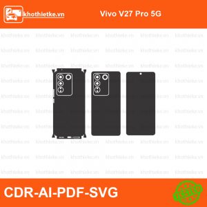 Vivo V27 Pro 5G File thiết kế Skin, Template Vector chuẩn cắt decal | KhoThiếtKế.vn