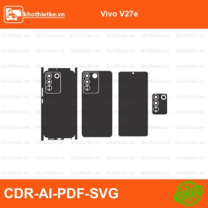 Vivo V27e File thiết kế Skin, Template Vector chuẩn cắt decal | KhoThiếtKế.vn