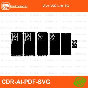 Vivo V29 Lite 5G File thiết kế Skin, Template Vector chuẩn cắt decal | KhoThiếtKế.vn